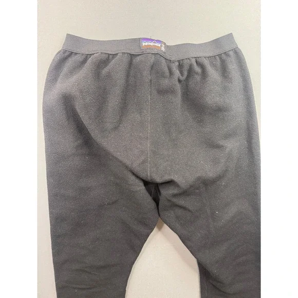 Patagonia Capilene Fleece Base Layer Pants Mens Large Black Made in USA Thermal - Picture 4 of 7